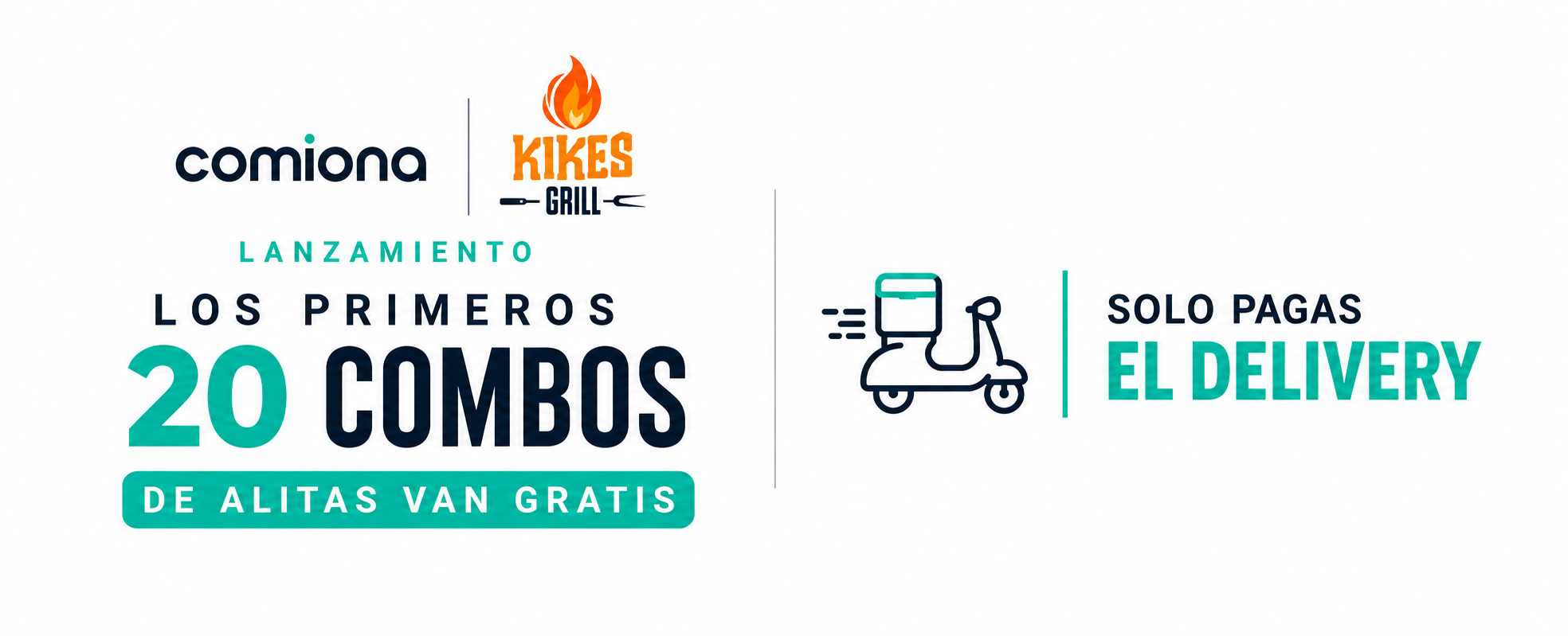 Promo de lanzamiento de KIKES Grill en Comiona